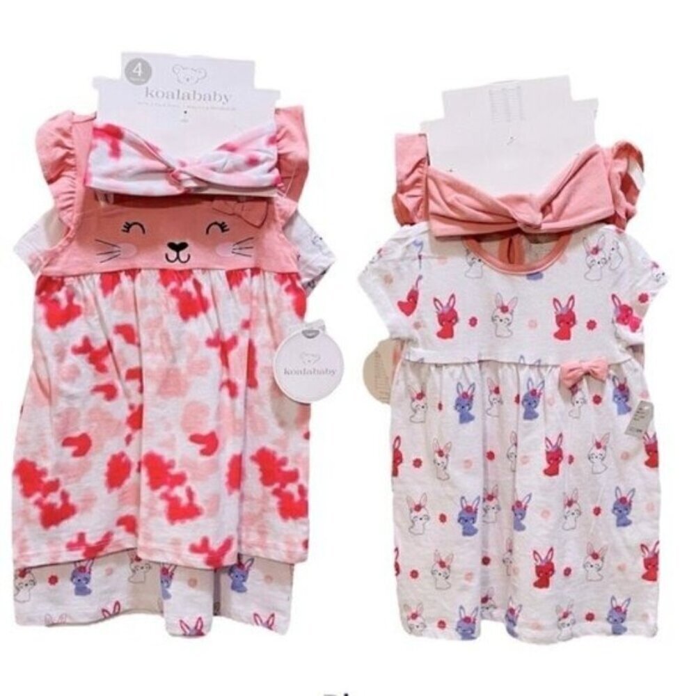 Koala Baby Bunny Dresses 12-18 Months Set of 2 NWT